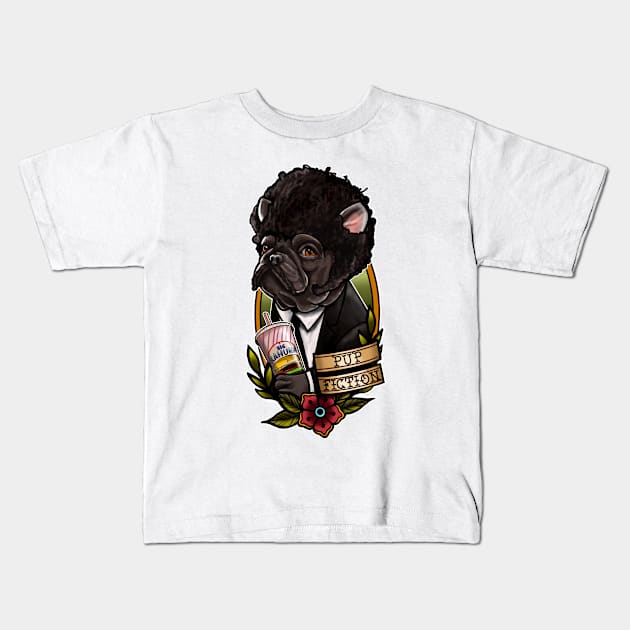 Pup fiktion Kids T-Shirt by Nickdancytattoo